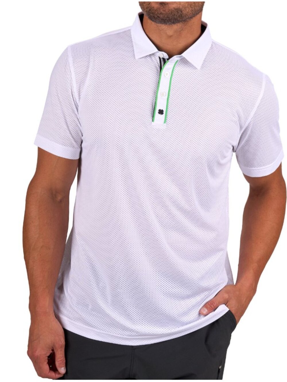 NWT Black Clover Men's Ollie Polo, White, Medium